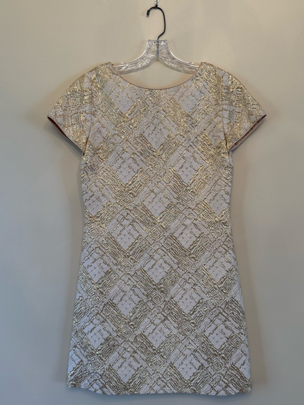 Vintage 1960’s Andrea Gayle Gold and White Cocktail Dress